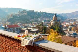 Отель KMM Hotel Тбилиси Номер «Панорама» с кроватью размера «king-size» К услугам гостей терраса или балкон.-7